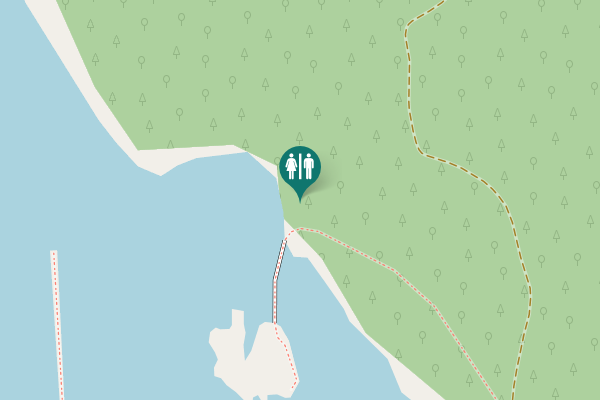Map showing location of Frogn Toilet