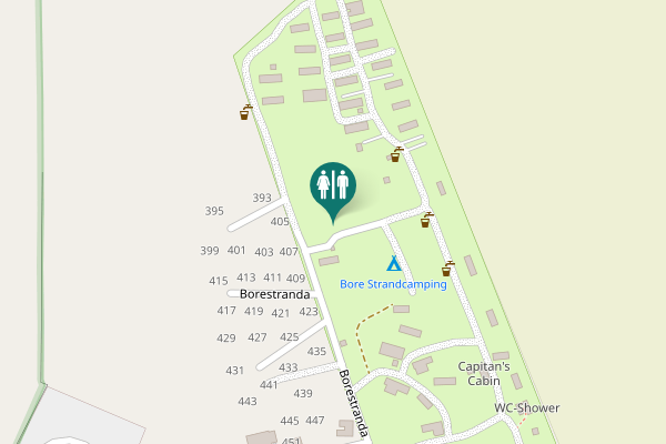 Map showing location of Borestranda Toilet