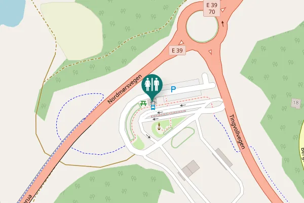 Map showing location of Gjemnes Toilet
