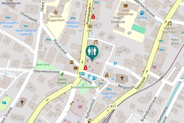 Map showing location of Promenade 40 Toilet