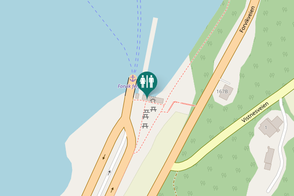 Map showing location of Forvikveien 170 Toilet