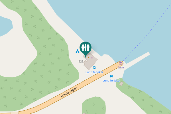 Map showing location of Lundavegen 625 Toilet