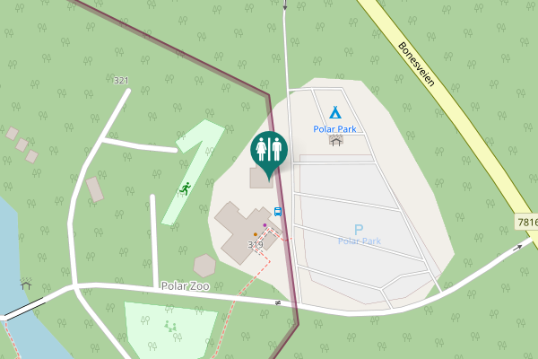 Map showing location of Bonesveien 319 Toilet