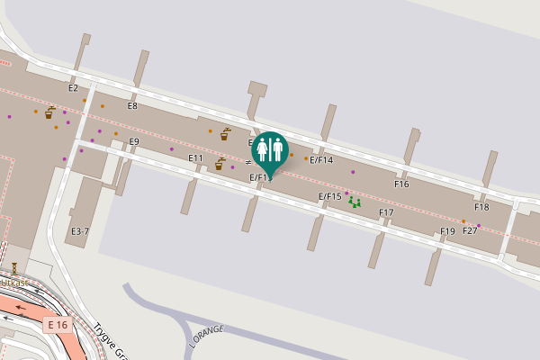 Map showing location of Trygve Grans veg Toilet