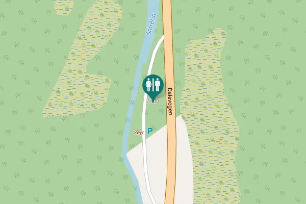 Map showing location of Dalevegen 1400 Toilet