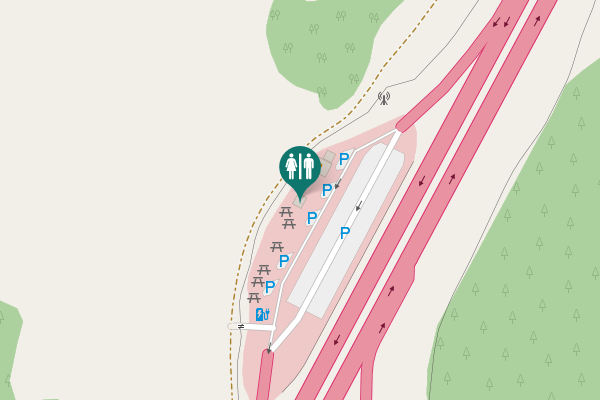 Map showing location of E 18 Toilet