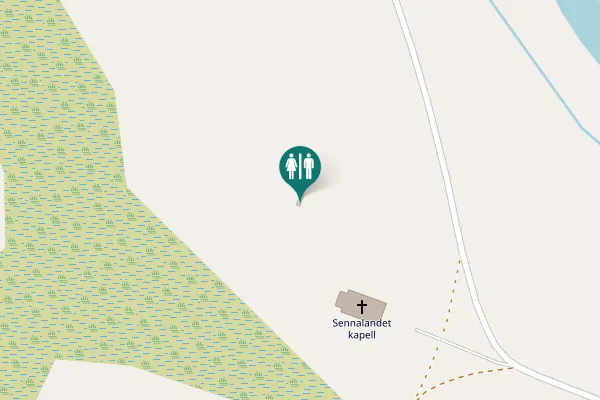 Map showing location of Sennalandet kapell