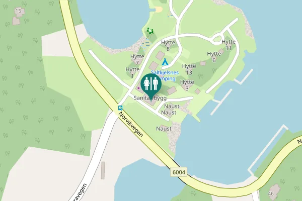 Map showing location of Norvikvegen 44 Toilet