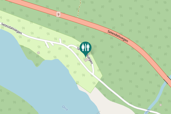 Map showing location of Setesdalsvegen 3989 Toilet