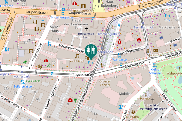 Map showing location of Hirschengraben 24 Toilet