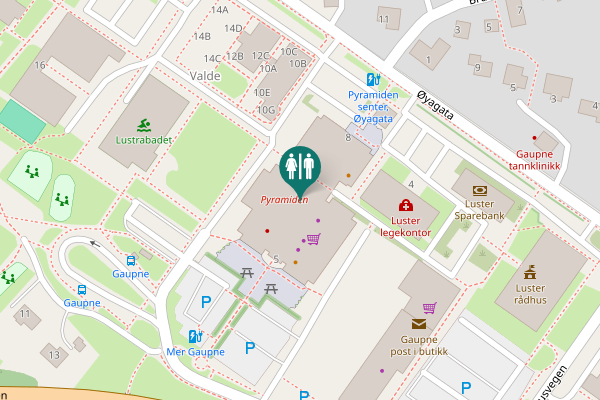 Map showing location of Rådhusvegen 5 Toilet