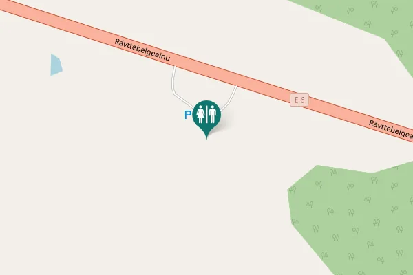 Map showing location of Rávttebelgeainu Toilet