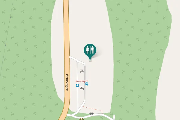 Map showing location of Ørnevegen Toilet