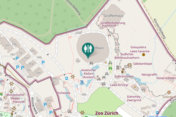 Map showing location of Klosterweg 50 Toilet