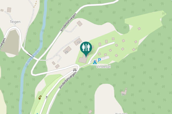 Map showing location of Vindedalsvegen 22 Toilet