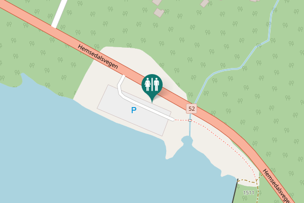 Map showing location of Hemsedalsvegen 1531 Toilet