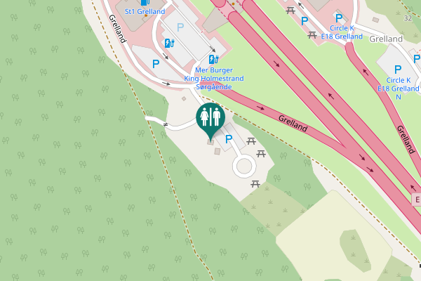 Map showing location of Grelland 2 Toilet