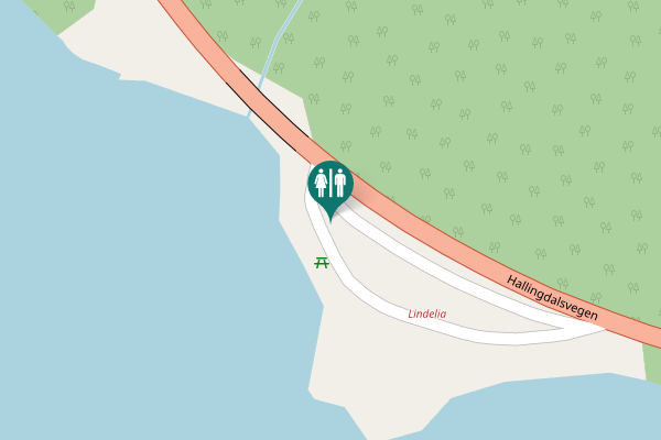 Map showing location of Flå Toilet