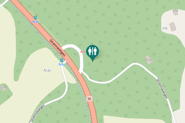 Map showing location of Strannavegen Toilet
