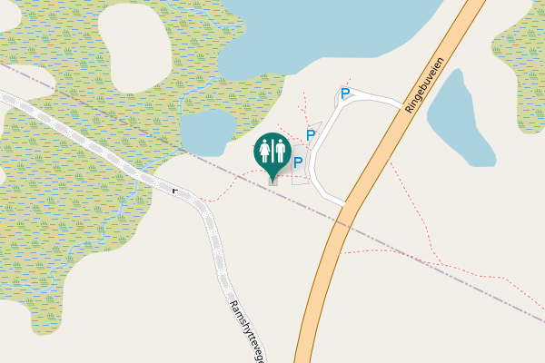 Map showing location of Ramshyttevegen Toilet