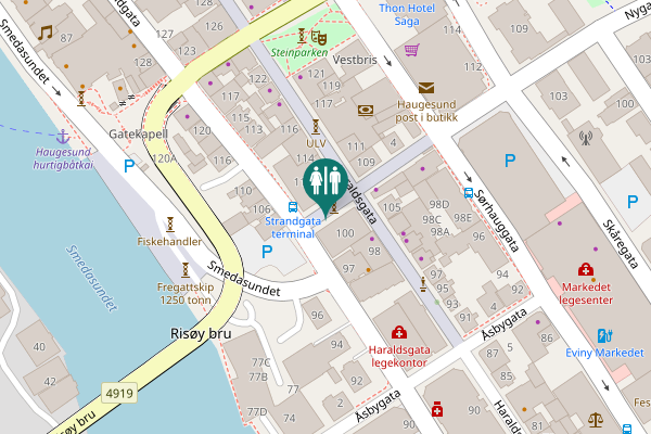 Map showing location of Brummenæs og Torgersens gate 4 Toilet