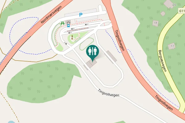 Map showing location of Tingvollvegen Toilet