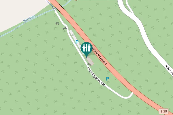 Map showing location of Hjartåbygdvegen Toilet