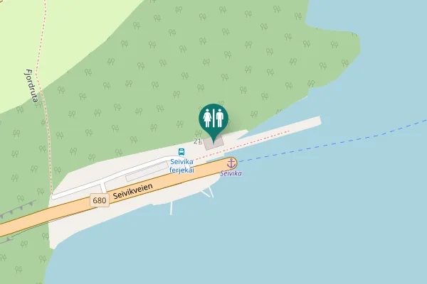 Map showing location of Seivikveien 21 Toilet