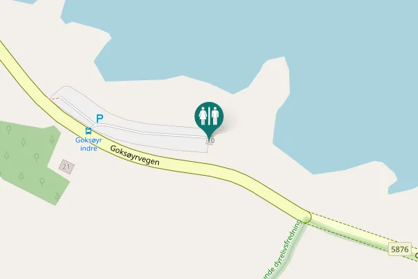 Map showing location of Goksøyrvegen 10 Toilet
