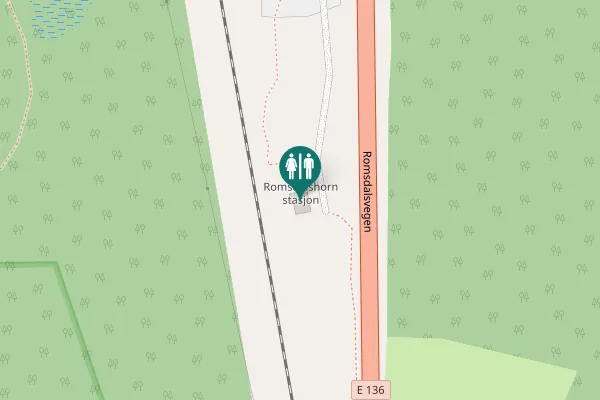 Map showing location of Romsdalsvegen 9189 Toilet
