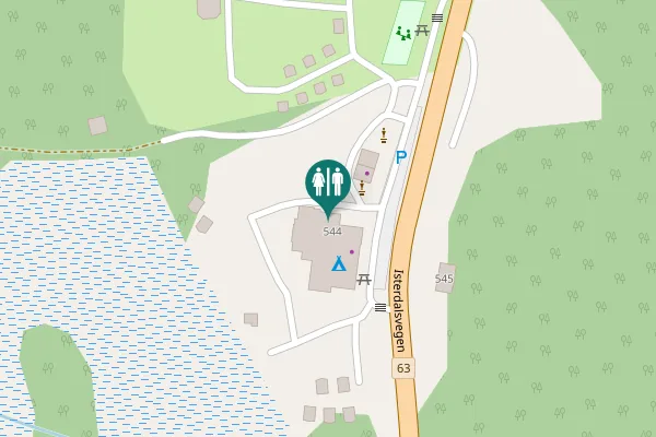 Map showing location of Isterdalsvegen 544 Toilet