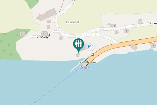 Map showing location of Urkevegen 1 Toilet