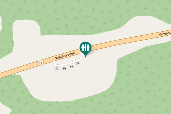 Map showing location of Vanylvsvegen Toilet