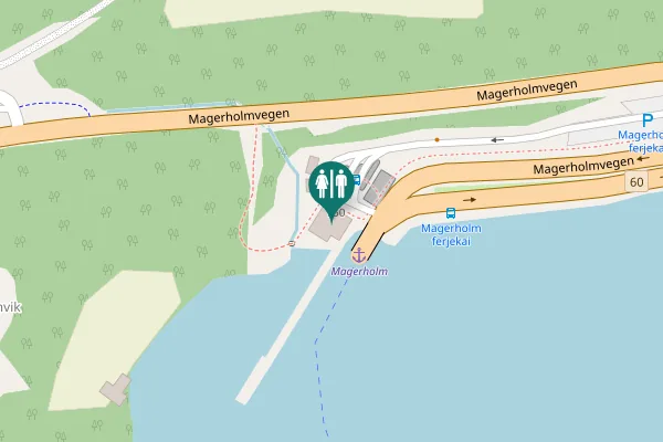 Map showing location of Magerholmvegen 750 Toilet