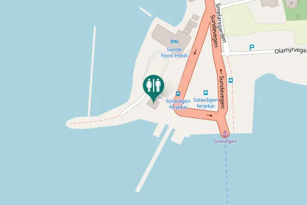 Map showing location of Sundevegen 164 Toilet