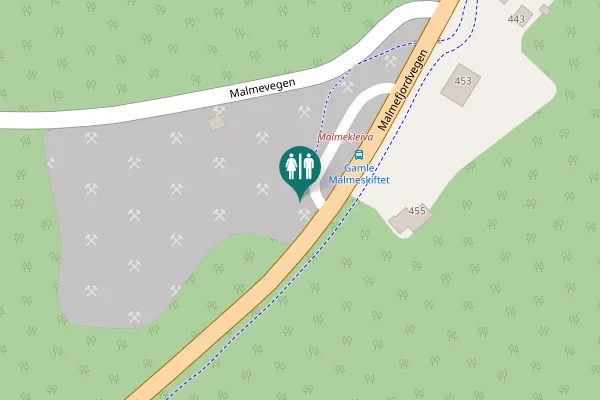 Map showing location of Malmefjordvegen Toilet