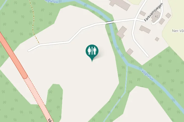 Map showing location of Farkvamsvegen Toilet