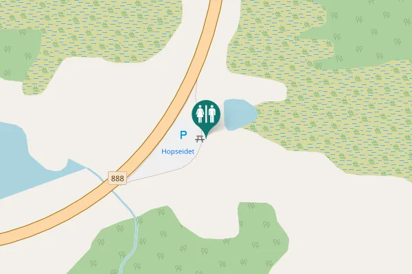 Map showing location of 888 Toilet