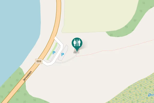 Map showing location of Lebesby Toilet