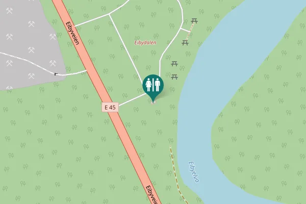 Map showing location of Eibyveien Toilet