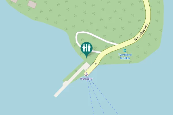Map showing location of Nuvsvågveien Toilet