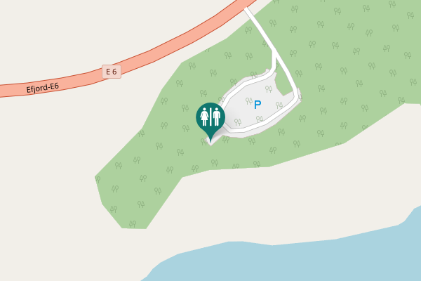 Map showing location of Efjord-E6 Toilet