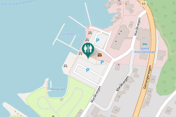 Map showing location of Maråkvegen 49 Toilet