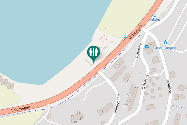 Map showing location of Voldavegen 30 Toilet