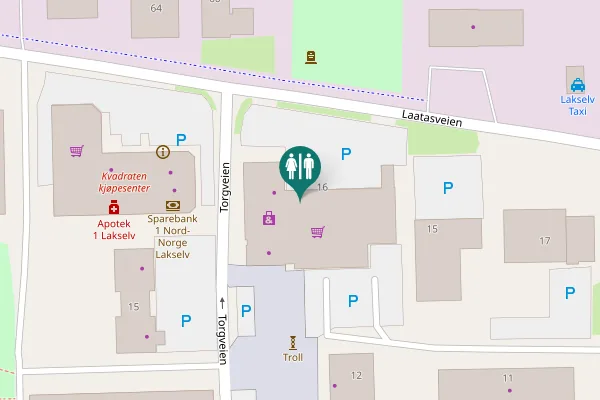 Map showing location of Torgveien 16 Toilet