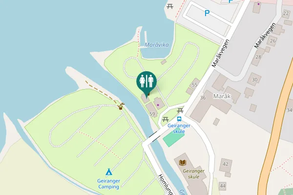 Map showing location of Maråkvegen 59 Toilet