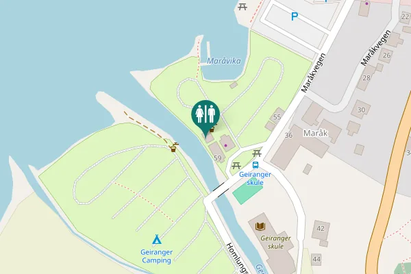 Map showing location of Maråkvegen 59 Toilet