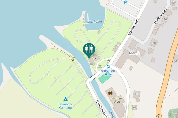Map showing location of Maråkvegen 59 Toilet