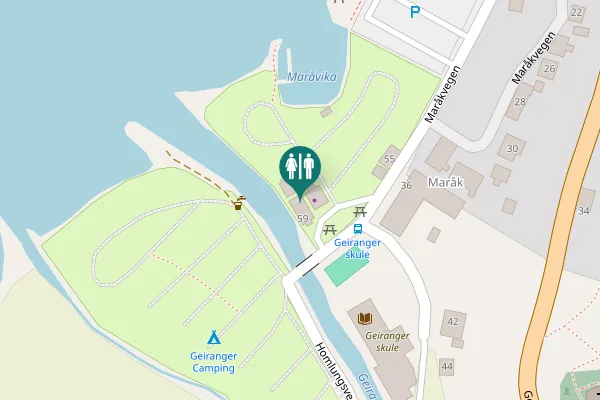 Map showing location of Maråkvegen 59 Toilet