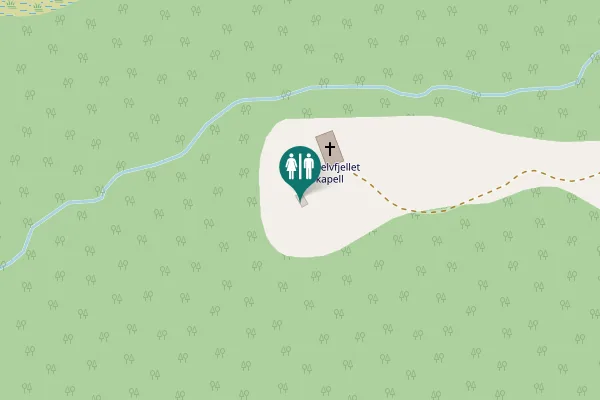 Map showing location of Børselvfjellet kapell